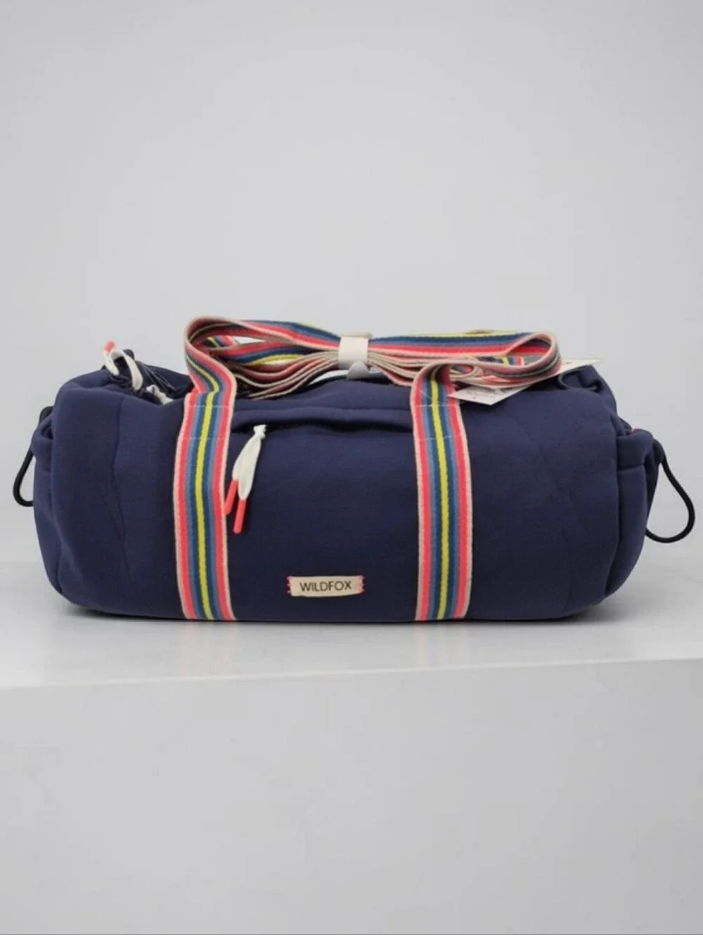 NWT Wildfox Navy Duffle Bag with Rainbow Straps - Picture 1 of 8
